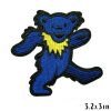 Grateful Dead Band Bear Steely Skull Embroidered Patches - Blue