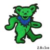 Grateful Dead Band Bear Steely Skull Embroidered Patches - Green
