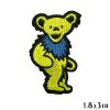 Grateful Dead Band Bear Steely Skull Embroidered Patches - Yellow
