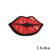 Sexy Lips & Rose Flower Skulls Iron On Embroidered Patches - Sexy Red Lips French Kiss Mouth