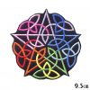 Rainbow Good Vibes Iron On Embroidered Patches - Rainbow Kaleidoscope Celtic Star