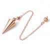 Metal Cone Pendulum Pendant Divination Dowsing Healing Jewelry Hypnosis Swing Chain - Copper Cone Pendulum