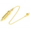 Metal Groove Pendulum Pendant Divination Dowsing Healing Jewelry Hypnosis Swing Chain - Gold Groove Pendulum