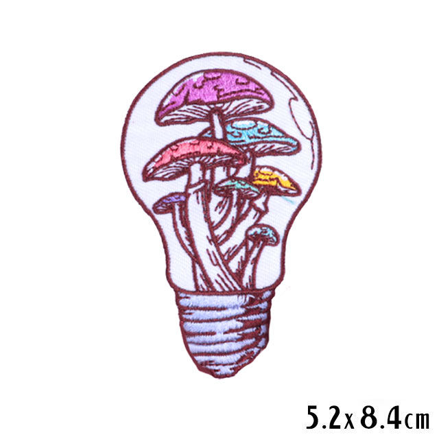 Mushroom-Shroom-Lightbulb-Iron-On-Embroidery-Patch