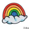 Rainbow Good Vibes Iron On Embroidered Patches - Rainbow Cloud