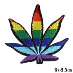 Rainbow Marijuana Pot Leaf