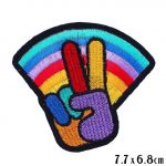 Rainbow Pride Peace Sign Hippie Hand