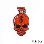 Orange Sack Of Cash Money Skull