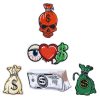 Sacks of Cash Money Bags Iron On Embroidered Patches