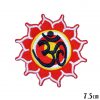 Yoga Aum Om Spiritual Lotus Yin Yang Iron On Embroidered Patches - Yoga Aum Om Spiritual Red Lotus