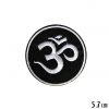 Yoga Aum Om Spiritual Lotus Yin Yang Iron On Embroidered Patches - Yoga Black White Aum Om Spiritual Lotus