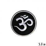 Yoga Black White Aum Om Spiritual Lotus