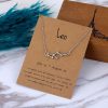 Crystal Constellation Zodiac Sign Silver Star Necklace Pendant - Leo