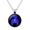 Glass Cabochon Astrology Zodiac Star Sign Necklace Pendant - Scorpio