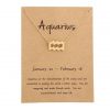 Gold Astrology Zodiac Star Sign Necklace Pendants - Aquarius