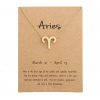 Gold Astrology Zodiac Star Sign Necklace Pendants - Aries