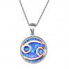 Opal Astrology Zodiac Star Sign Constellation Necklace Pendant - Cancer