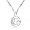 Stainless Steel Astrology Zodiac Star Sign Necklace Pendant - Cancer