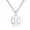 Stainless Steel Astrology Zodiac Star Sign Necklace Pendant - Gemini