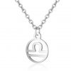 Stainless Steel Astrology Zodiac Star Sign Necklace Pendant - Libra