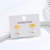 Astrology Zodiac Constellation Signs Stainless Steel Earring Studs Silver Gold Jewelry