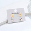 Astrology Zodiac Constellation Signs Stainless Steel Earring Studs Silver Gold Jewelry