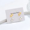 Astrology Zodiac Constellation Signs Stainless Steel Earring Studs Silver Gold Jewelry
