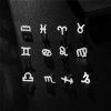 Astrology Zodiac Constellation Signs Stainless Steel Earring Studs Silver Gold Jewelry