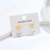 Astrology Zodiac Constellation Signs Stainless Steel Earring Studs Silver Gold Jewelry