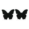 Butterfly Moth Nipple Covers Sexy Breast Stickers Self Adhesive Pasties - Black