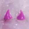 Cosplay Devil Horn Demon Clip-On Headwear Hairpin - Purple