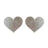 Glow in the Dark Glitter Nipple Covers Sexy Breast Stickers Self Adhesive Pasties - Heart