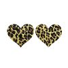 Jaguar Cheetah Leopard Cow Nipple Covers Sexy Breast Stickers Self Adhesive Pasties - Jaguar Heart