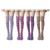 Leopard Cheetah Jaguar Cat Print Thigh High Nylon Stockings Long Sexy Socks