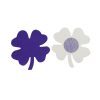 Lucky Four Leaf Clover Nipple Covers Sexy Breast Stickers Self Adhesive Pasties - Purple