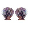 Pink Mermaid Siren Scales Nipple Covers Sexy Breast Stickers Self Adhesive Pasties - Clamshell