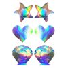 Rainbow Holographic Nipple Covers Sexy Breast Stickers Self Adhesive Pasties