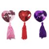 Sequin Heart Tassel Nipple Covers Sexy Breast Stickers Self Adhesive Pasties