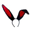 Sexy Cosplay Bunny Rabbit Ears Furry Faux Fur Fluffy Animal Ears Headband Headwear - Black