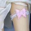 Sexy Lace Butterfly Leg Garter Belt - Pink