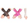 Sexy Long Diamond Fishnet Gloves Mesh Mitten Punk Goth Cosplay
