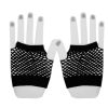 Sexy Short Fishnet Gloves Fingerless Mesh Mitten Punk Goth Cosplay - Black