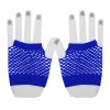 Sexy Short Fishnet Gloves Fingerless Mesh Mitten Punk Goth Cosplay - Navy