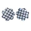 Silver Holographic Fish Scales Nipple Covers Sexy Breast Stickers Self Adhesive Pasties - Flower