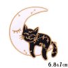 Third Eye Cat Scratch Crescent Moon Kitty Nap Iron On Embroidered Patch - Cat Nap