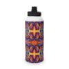 Fiery Fangs of the Serpent Fractal Stainless Steel Water Bottle - White, 32oz