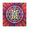 Sri Yantra Spirit Inspirer - Canvas Art Print - 16″ x 16″, 1.25