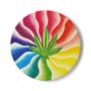 Prismatic Cannabis Ceramic Drink Coaster