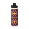 Fiery Fangs of the Serpent Fractal Stainless Steel Water Bottle - White, 18oz