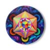 Metatron's Magic Cube Ceramic Drink Coaster - Round, One size